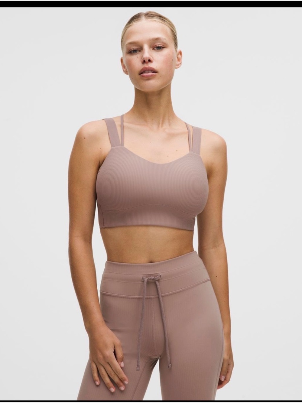 NWT Lululemon Like a Cloud longline Bra Ribbed D/DD